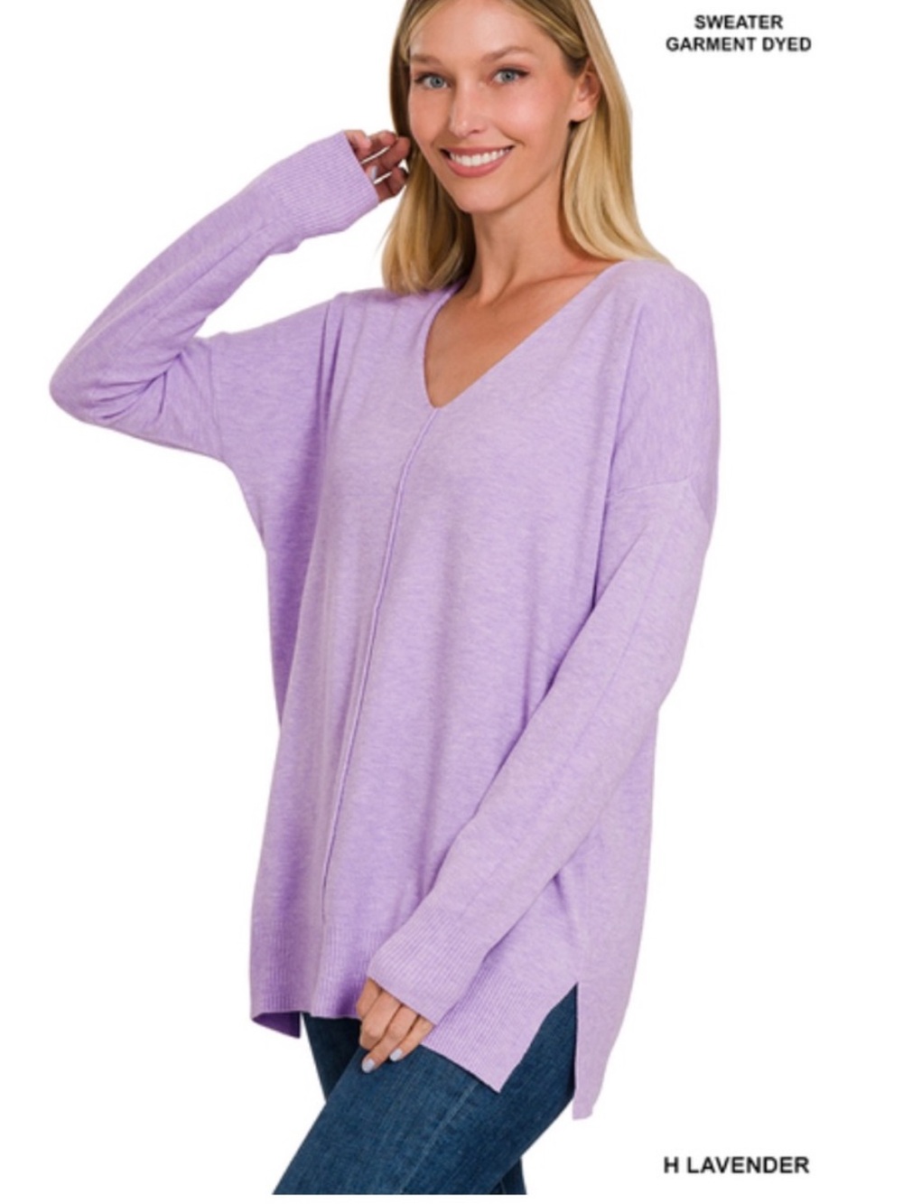 257 ❤️Zenana VISCOSE FRONT SEAM
SWEATER